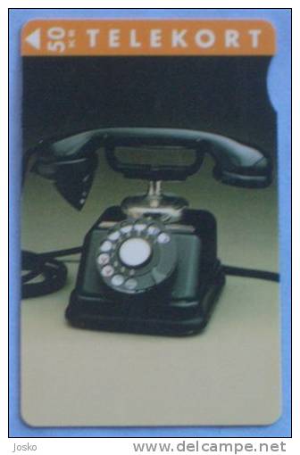 OLD TELEPHONE ( Denmark - Old And Rare Magnetic Card Only 3.000 Ex. ) Phone Telephones Phones - Telephones