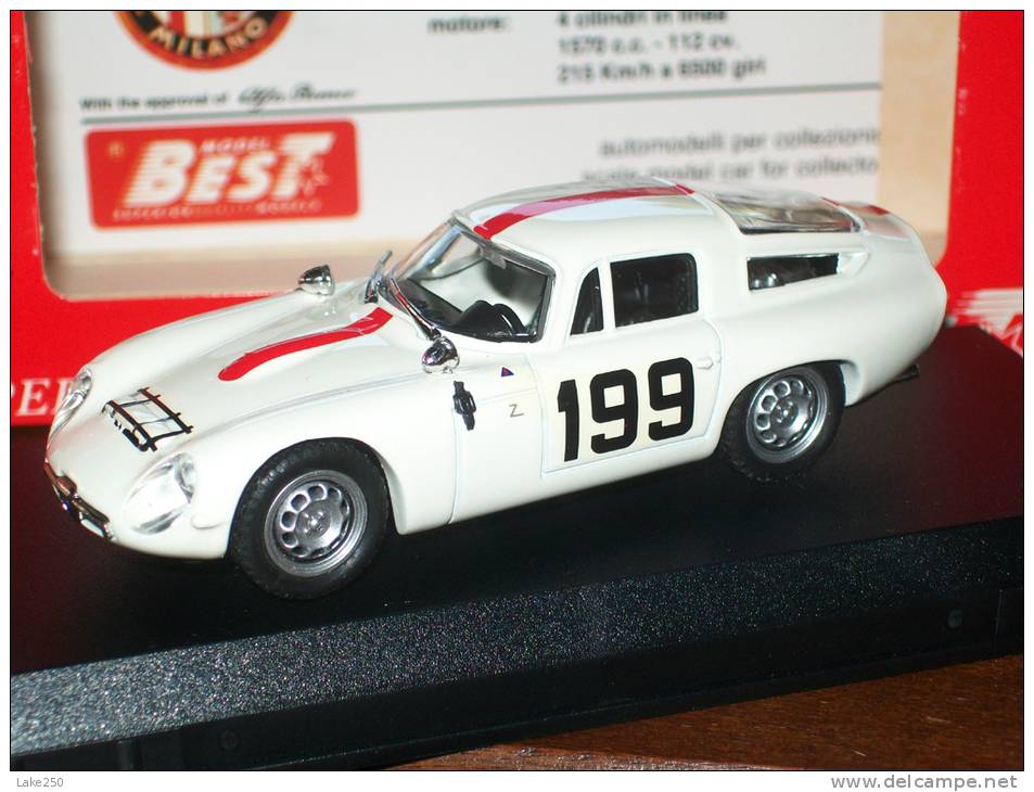 BEST - 9116 - ALFA ROMEO GIULIA TZ1  MONZA 1964 AVEC SA  BOITE  Scala 1/43 - Best Model