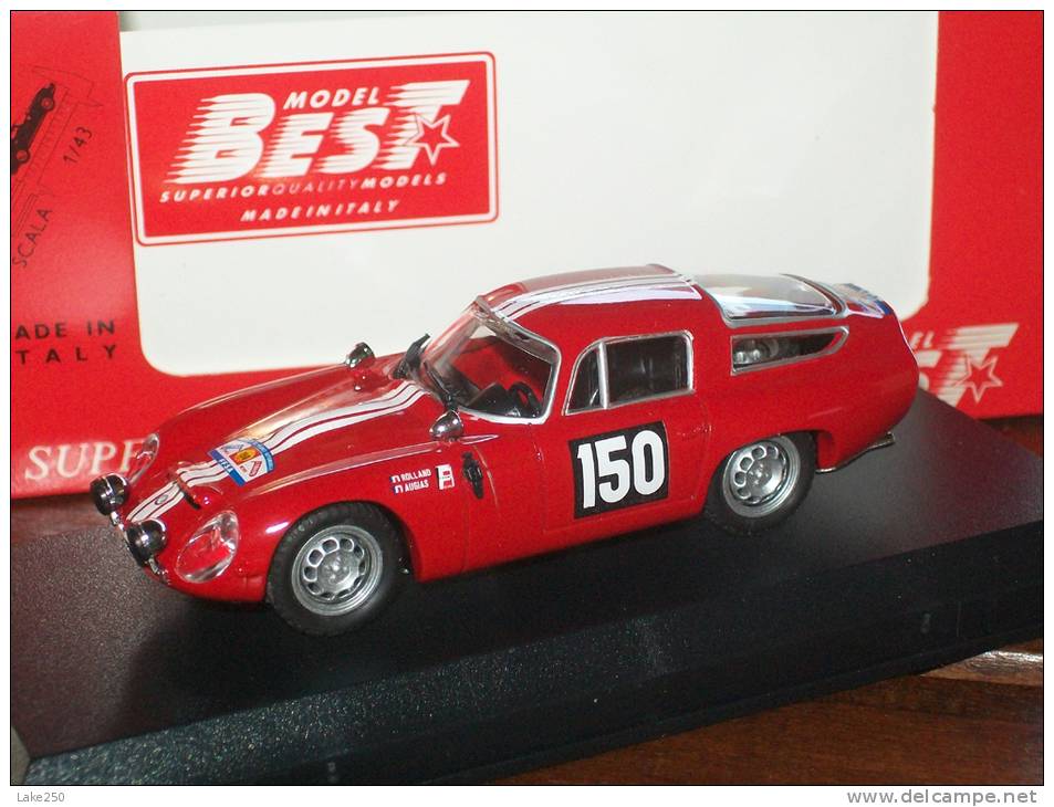 BEST - 9074 - ALFA ROMEO GIULIA TZ1  TOUR DE FRANCE 1964 AVEC SA  BOITE  Scala 1/43 - Best Model