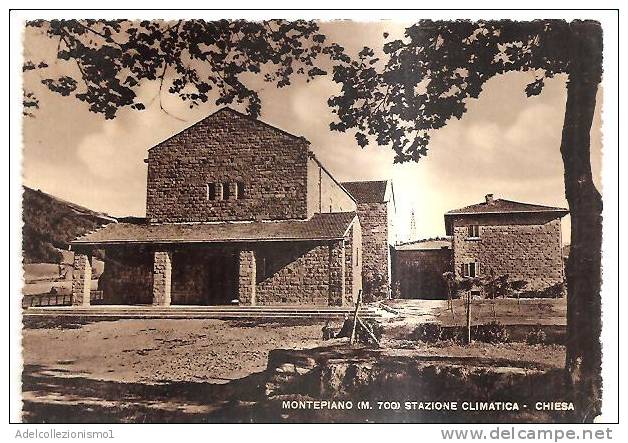 59043)cartolina Illustratoria Località Di Montepiano , Staz. Climatica E Chiesa - Prato