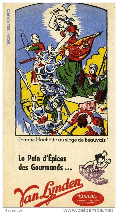 Buvards Pain D´épices Jeanne Hachette Au Siège De Beauvais  Van Lynden - Pain D'épices