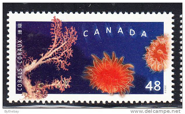 Canada MNH Scott #1950 48c Pacific Orange Cup And North Pacific Horn - Corals - Nuevos