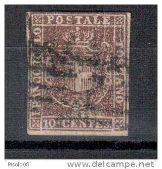 TOSCANA 1860 GOVERNO PROVVISORIO 10 CENT. ANNULLATO - Toscane