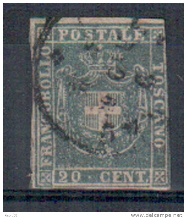 TOSCANA 1860 GOVERNO PROVVISORIO 20 CENT. ANNULLATO - Toscane