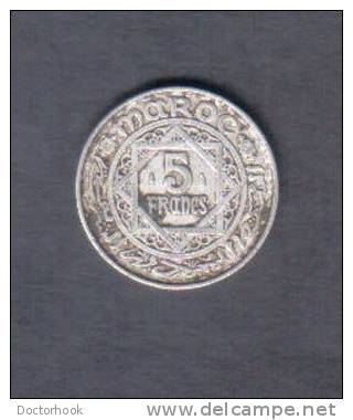 MOROCCO    5  FRANCS  1948 (Y # 48) - Maroc