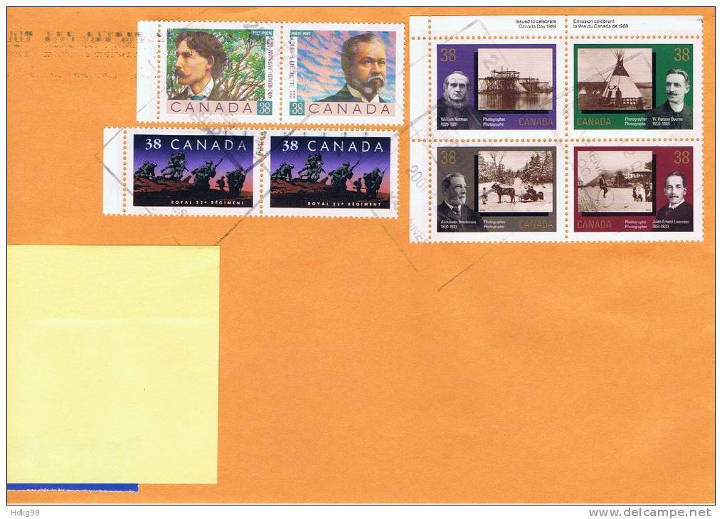 CDN Kanada 1989 Mi 1134-37 1140-41 1146-47 Brief - Lettres & Documents