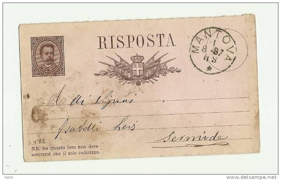 ITALIE   MONTOVA - Stamped Stationery