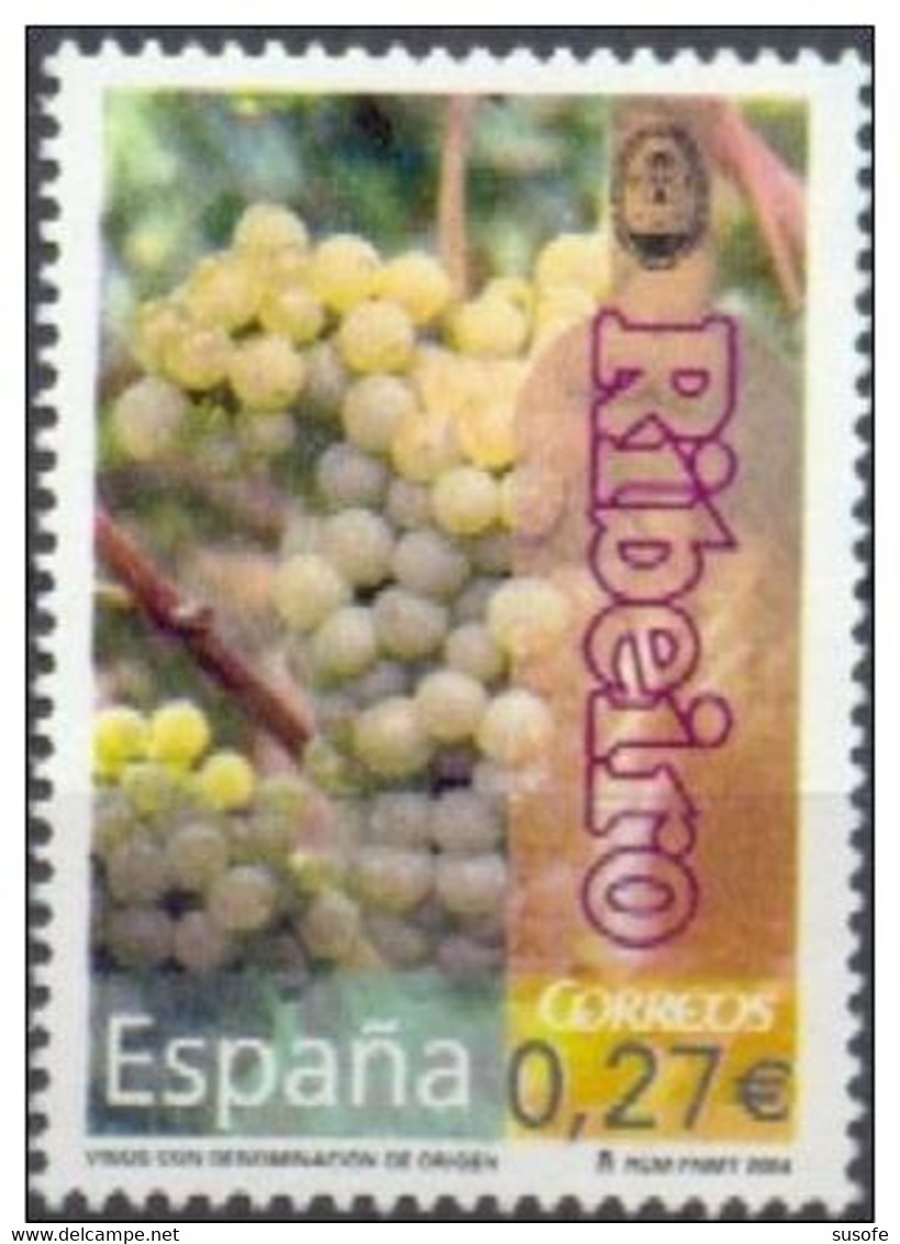 España 2004 Edifil 4112 Sello ** Vinos Con Denominacion Origen Ribeiro Galicia Michel 3986 Yvert 3691 Spain Stamp Timbre - Nuevos