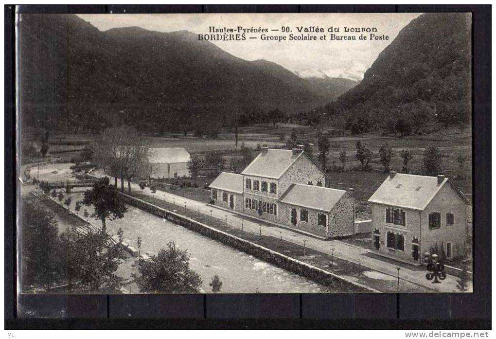 65 - Vallée Du Louron - Bordère - Groupe Scolaire Et Bureau De Poste - Borderes Louron