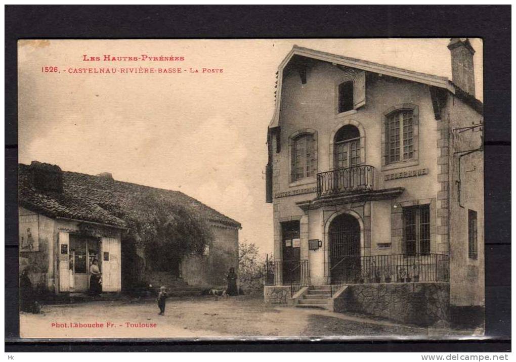 65 - Castelnau-Rivière-Basse - La Poste - RARE ! - Castelnau Riviere Basse