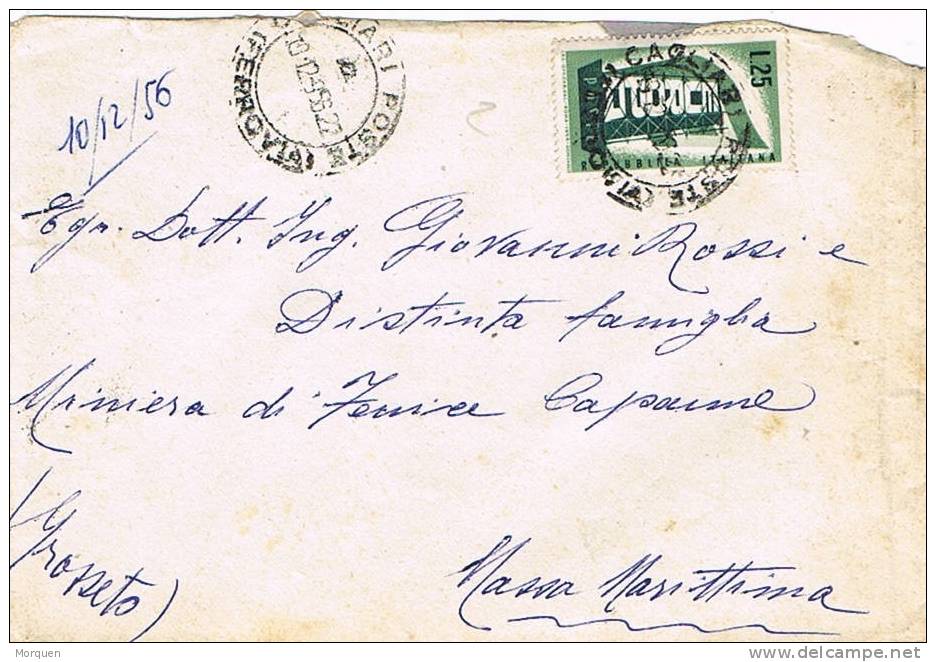 Carta CAGLIARI Ferrovia (Italia) 1956 - 1946-60: Storia Postale