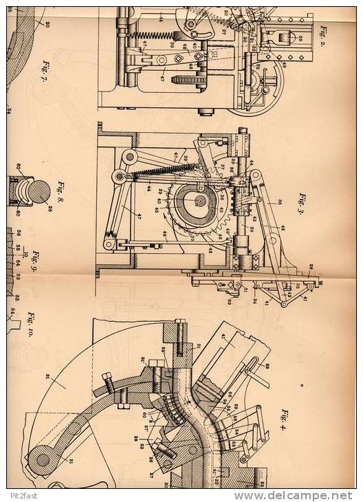 Original Patentschrift - W. Johnson In Texarkana , Texas , 1903 , Maschine Für Werzeugstiele !!! - Máquinas