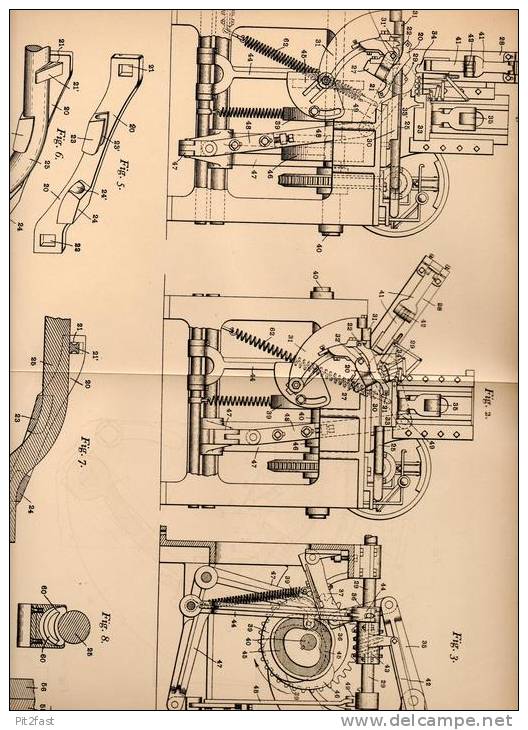 Original Patentschrift - W. Johnson In Texarkana , Texas , 1903 , Maschine Für Werzeugstiele !!! - Máquinas