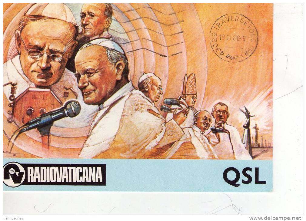 RADIO VATICANA   , Verification Card , Frequenze Radio ,QSL CARD - Radio