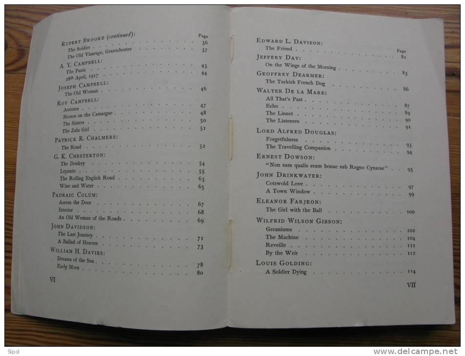 Anthology Of Modern English Poetry - Tauchnitz Edition Leipzig Vol.5000 1931 -  282 Pages - Poésie