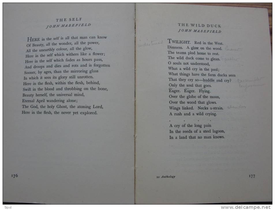 Anthology Of Modern English Poetry - Tauchnitz Edition Leipzig Vol.5000 1931 -  282 Pages - Poetry