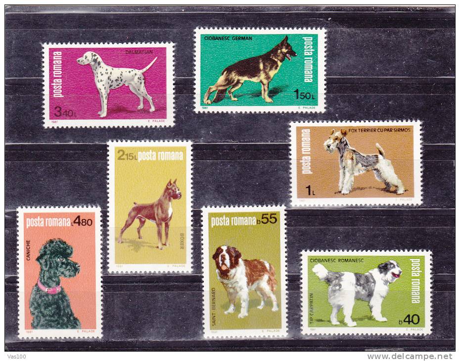 ROUMANIE - Scott # 2988-94 - Timbres Neufs, Sans Ch. - Chiens NEUF ** MNH - Ongebruikt