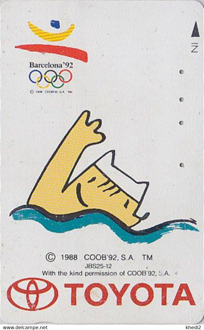 TC JAPON / 110-011 - JEUX OLYMPIQUES BARCELONE 1992 / NATATION TOYOTA - OLYMPIC GAMES SPAIN SWIMMING JAPAN Pc - 182 - Jeux Olympiques