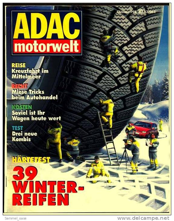 ADAC Motorwelt   10 / 1998  Mit : Kombi-Vergleichstest : Opel Astra , Skoda Octavia , Toyota Avensis - Automobile & Transport