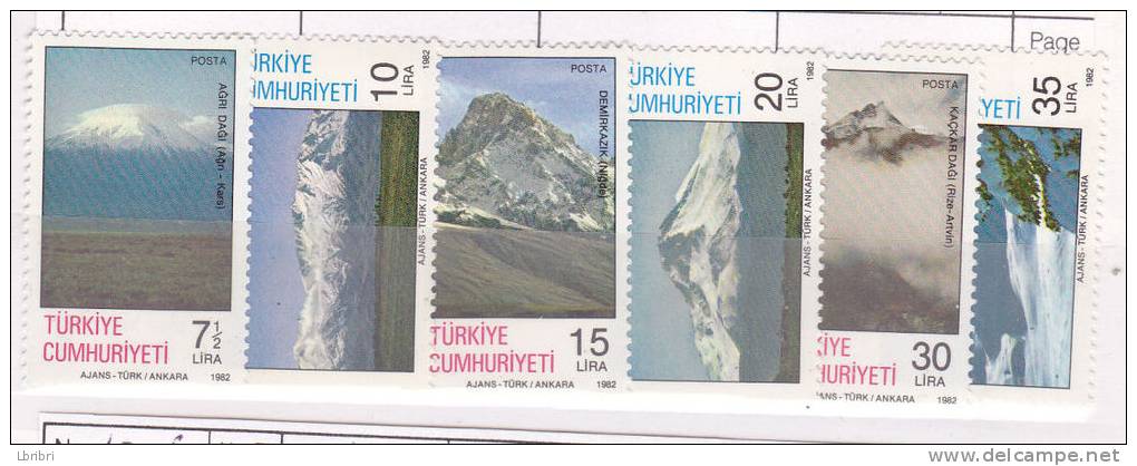 TURQUIE  N°2364/2369 MONTAGNES D'ANATOLIE  VUES DIVERSES ** - Unused Stamps