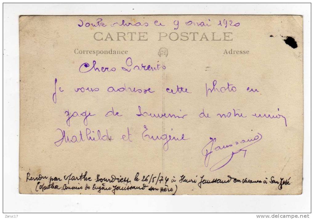 Carte Postale PHOTO MARIAGE CARTE - PHOTO Datée MAI 1920 à SOUK AHRAS Algérie - Souk Ahras