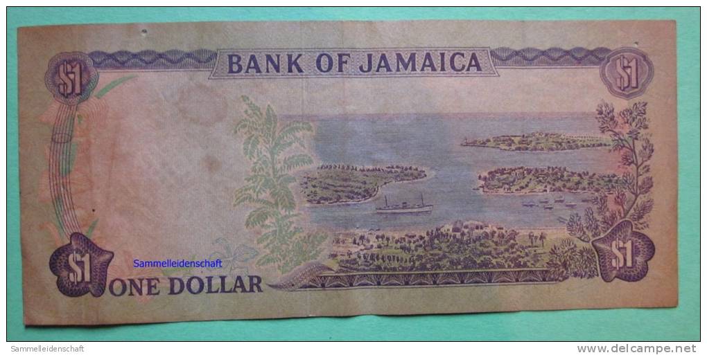 Geldschein Banknote JAMAICA 1 DOLLAR 1960 Papermoney. - Jamaica