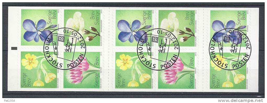 Suède Carnet C2868 Oblitéré émis En 2012 Fleurs - 1981-..