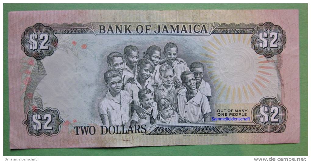 Geldschein Banknote JAMAICA 2 Dollars 1992 Papermoney. - Jamaica