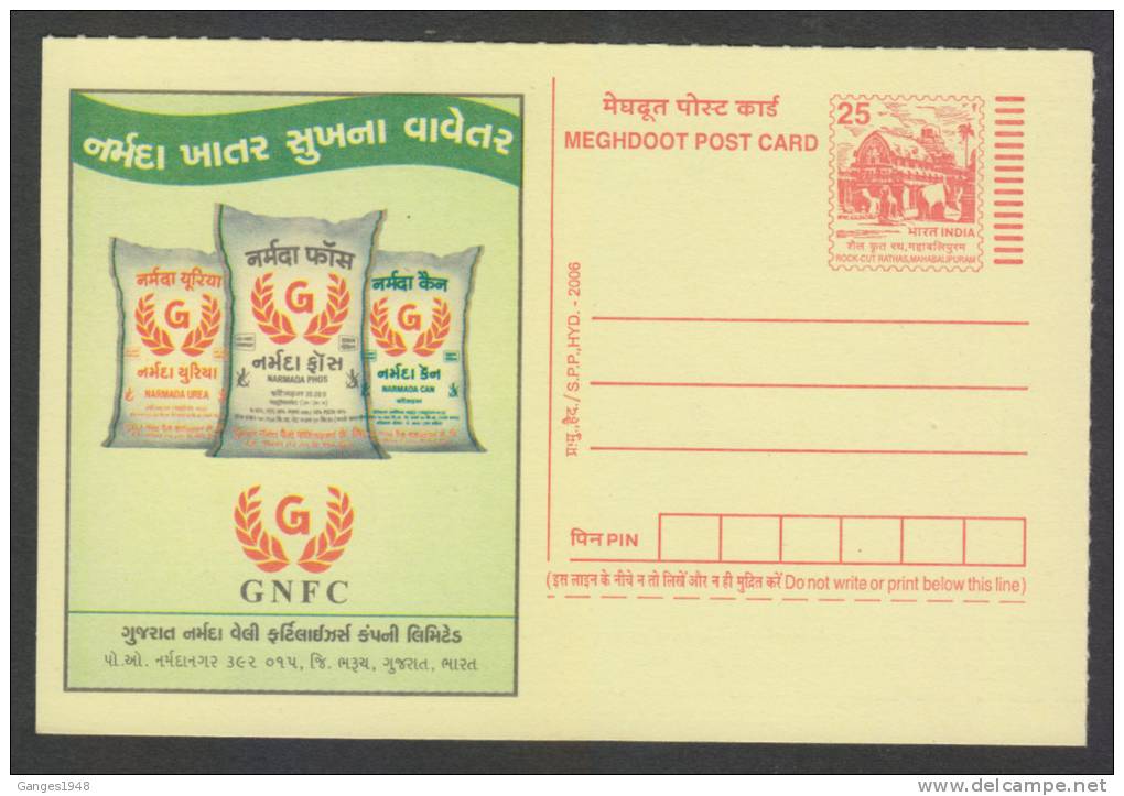 India 2006  GNFC SUPER PHOSPHATE UREA POSTCARD #  28150 - Agriculture