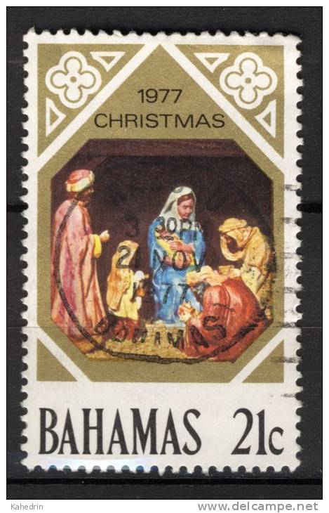 Bahamas 1977, Christmas - Noël - Weihnachten - Navidad (o), Used, Full Cancel - Bahamas (1973-...)