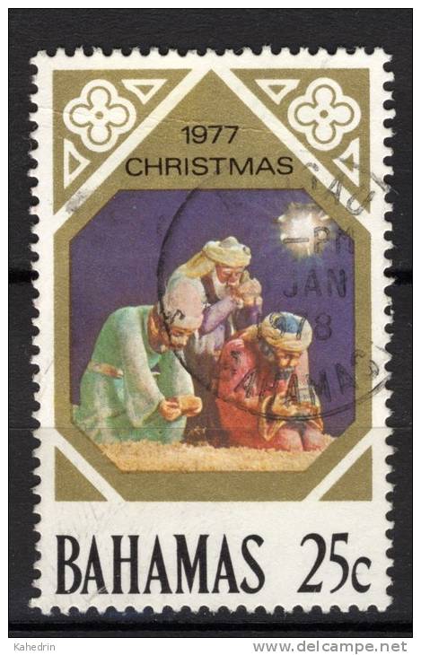 Bahamas 1977, Christmas - Noël - Weihnachten - Navidad (o), Used, Full Cancel - Bahama's (1973-...)