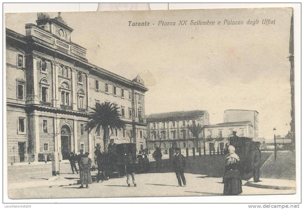 1785-TARANTO-PIAZZA XX SETTEMBRE-ANIMATA-1917-FP - Taranto