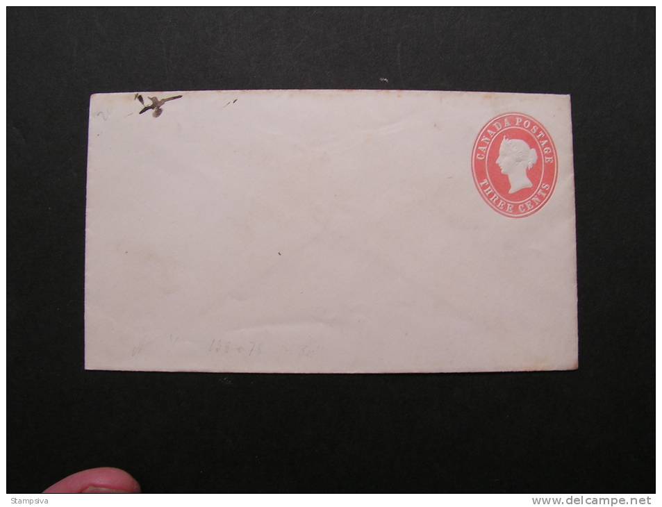 ==  Canada, Stationery Envelope .. *   3 Cents  Not Perfect - 1860-1899 Victoria