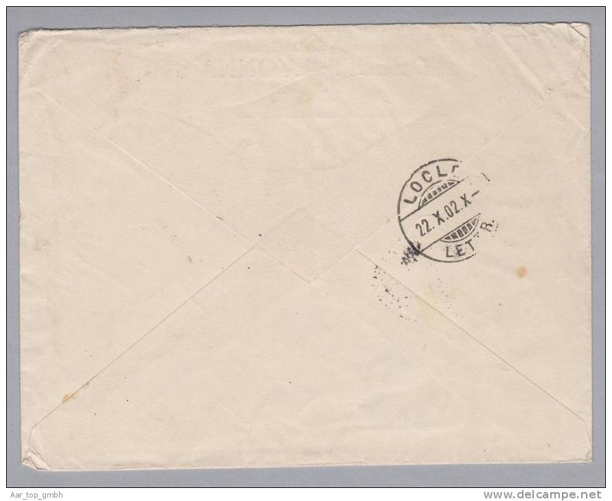 Grossbritanien 1902-10-20 London Perfin-Brief Nach Le Locle "CL" Credit Lyonnais - Lettres & Documents