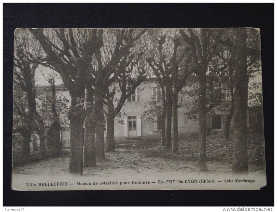 SAINTE-FOIX-lès-LYON (Rhône) - Villa BELLECROIX - Maison De Retraites Pour Hommes - Salle D'ombrages - Voyagée En 1925 - Autres & Non Classés