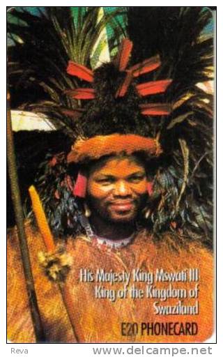 SWAZILAND 20 E KING OF KINGDOM MAN SWA-03 CHIP READ DESCRIPTION !!!!!!!! - Swasiland