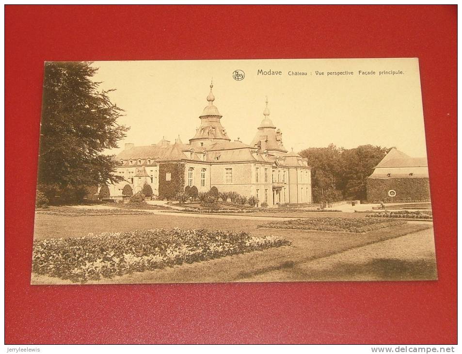 MODAVE  - Château : Vue Perspective - Façade Principale - Huy