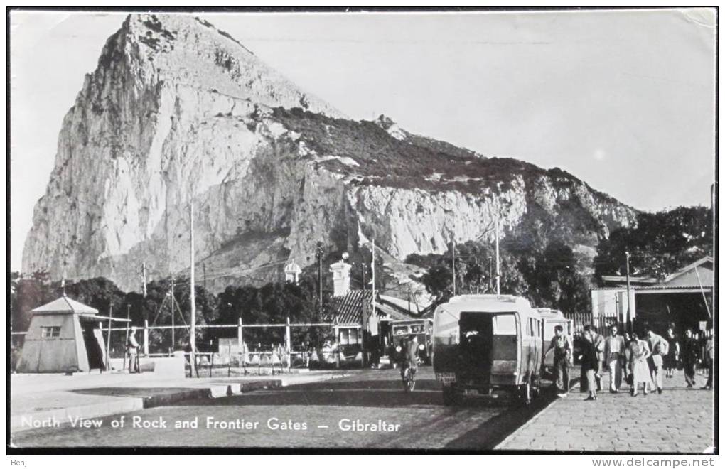 CPA Carte Postale NORTH VIEW OF ROCK FRONTIER GATES GIBRALTAR (J) - Gibraltar