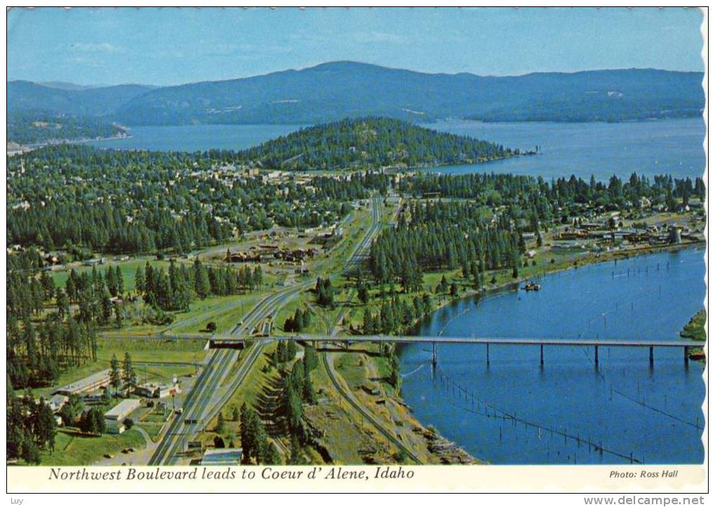 Coeur D'Alene, Idaho PANORAMA AIR VIEW - Coeur D'Alene