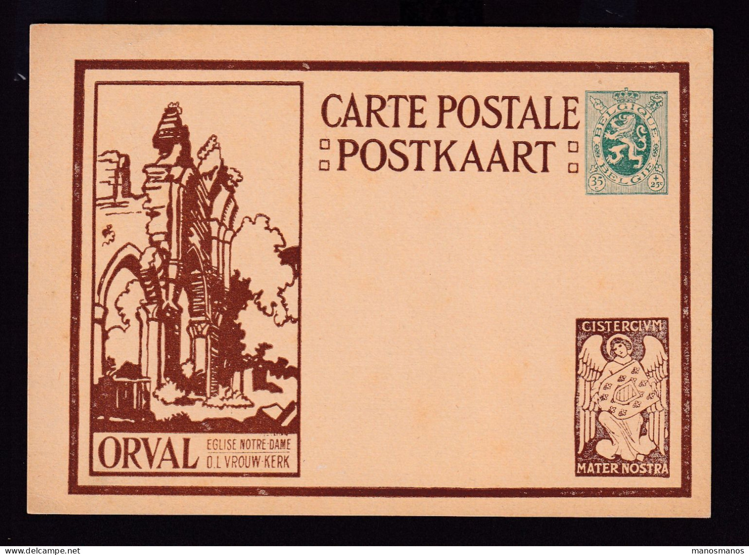 496/19 -  Entier Carte Illustrée Orval Avec Ange - Non Circulé - Cartes Postales Illustrées (1971-2014) [BK]