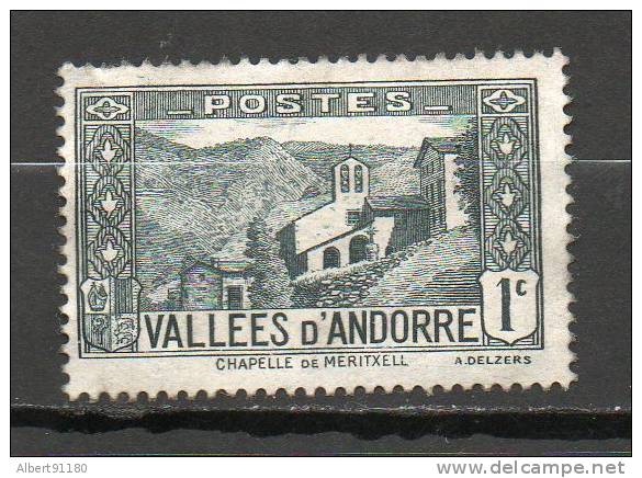 ANDORRE 1c Gris Noir 1932-33 N°24 - Neufs