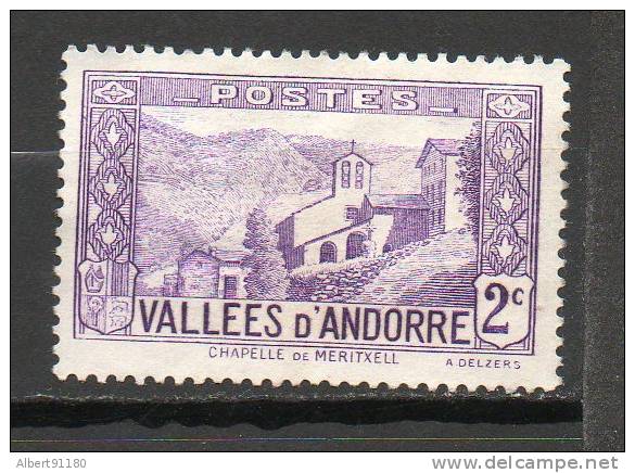 ANDORRE 2c Violet 1932-33 N°25 - Neufs
