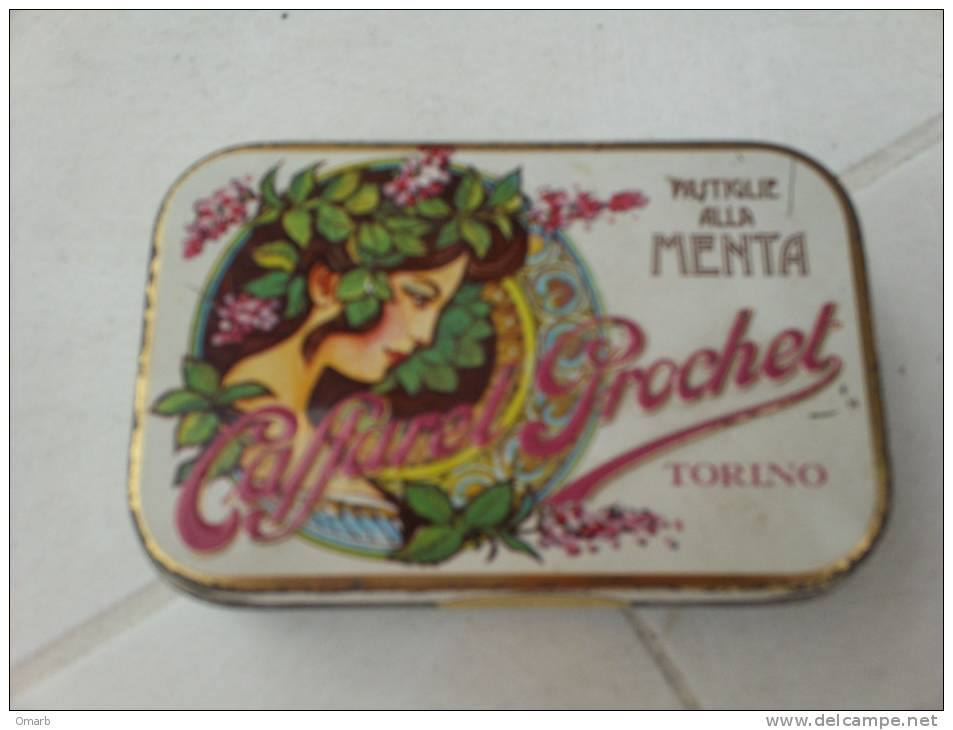 Alt103 Scatola In Latta Per Pastiglie Alla Menta, Caffarel, Prochet, Torino, Vintage | Sweeties Metal Box - Dosen