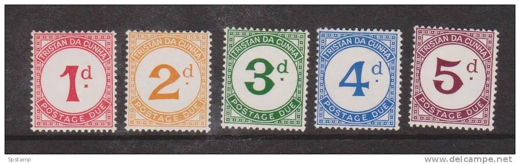 Tristan Da Cunha 1957 Postage Due Set 5 MNH / MLH - Tristan Da Cunha