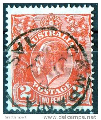 Australia 1931 King George V 2d Red C Of A  Wmk - CAMPANIA TASMANIA PM - Oblitérés