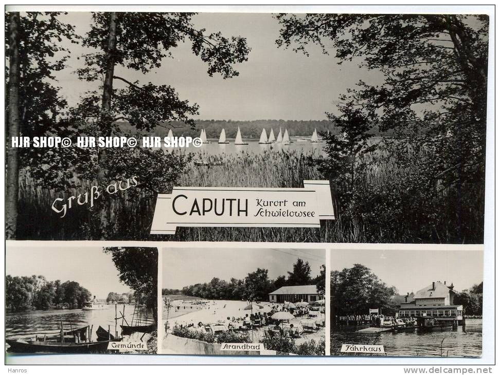 „Caputh“  Um 1950/1960  ANSICHTSKARTE,  Mit Frankatur, Mit Stempel - Caputh