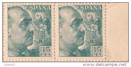 ES1050-B043TV.España Spain.Espagne .General FRANCO Y CID.1048/53. (Ed 1050**par) Sin Clarnela LUJO - Variedades & Curiosidades