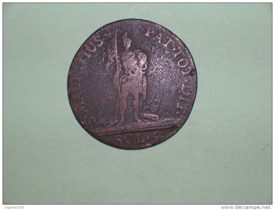 Reino De Cerdeña 5 Soldi 1794 (3517) - Piémont-Sardaigne-Savoie Italienne