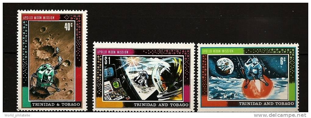 Trinité Trinidad & Tobago 1969 N° 253 / 5 ** Espace, Lune, Mission Apollo, Lem, Marche Sur La Lune, Cosmonautes - Trinité & Tobago (1962-...)