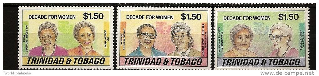 Trinité Trinidad & Tobago 1985 N° 526 / 8 ** Femmes, Marjorie Padmore, Sybil Atteck, May Cherrie, Evely Tracey, Mc Shine - Trinité & Tobago (1962-...)